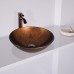 VIGO Russet Glass Vessel Bathroom Sink and Otis Vessel Faucet with Pop Up  Oil Rubbed Bronze - B005255QNO